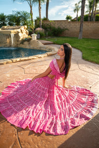 Pink Lotus Bollywood Set