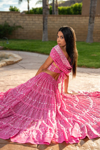 Pink Lotus Bollywood Set