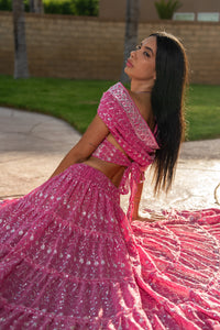 Pink Lotus Bollywood Set