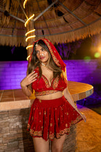 Load image into Gallery viewer, bohemian roses mini skirt set
