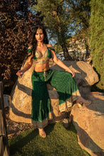 Load image into Gallery viewer, Emerald Gold Sharara Pants Set
