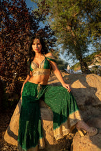 Load image into Gallery viewer, Emerald Gold Sharara Pants Set
