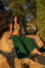 Load image into Gallery viewer, Emerald Gold Sharara Pants Set
