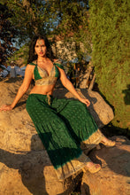 Load image into Gallery viewer, Emerald Gold Sharara Pants Set

