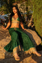 Load image into Gallery viewer, Emerald Gold Sharara Pants Set

