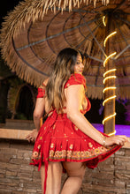 Load image into Gallery viewer, bohemian roses mini skirt set

