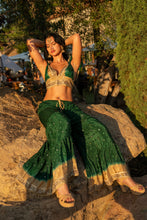 Load image into Gallery viewer, Emerald Gold Sharara Pants Set
