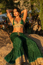Load image into Gallery viewer, Emerald Gold Sharara Pants Set
