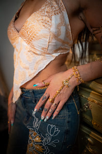 Tribal Moon Hand Chain