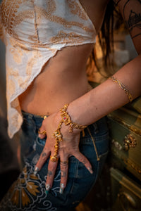 Tribal Moon Hand Chain
