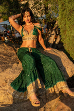 Load image into Gallery viewer, Emerald Gold Sharara Pants Set
