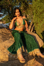 Load image into Gallery viewer, Emerald Gold Sharara Pants Set
