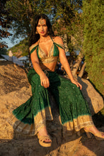 Load image into Gallery viewer, Emerald Gold Sharara Pants Set
