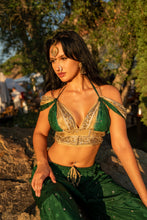 Load image into Gallery viewer, Emerald Gold Sharara Pants Set
