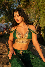Load image into Gallery viewer, Emerald Gold Sharara Pants Set
