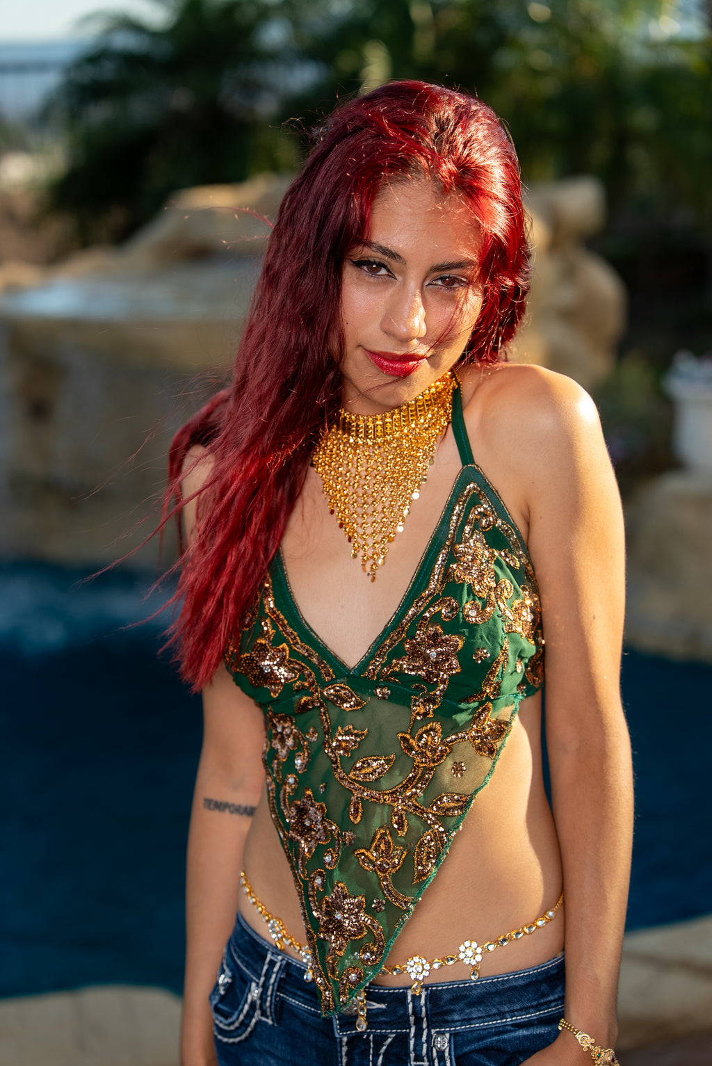 Tribal Triangle Drop Necklace