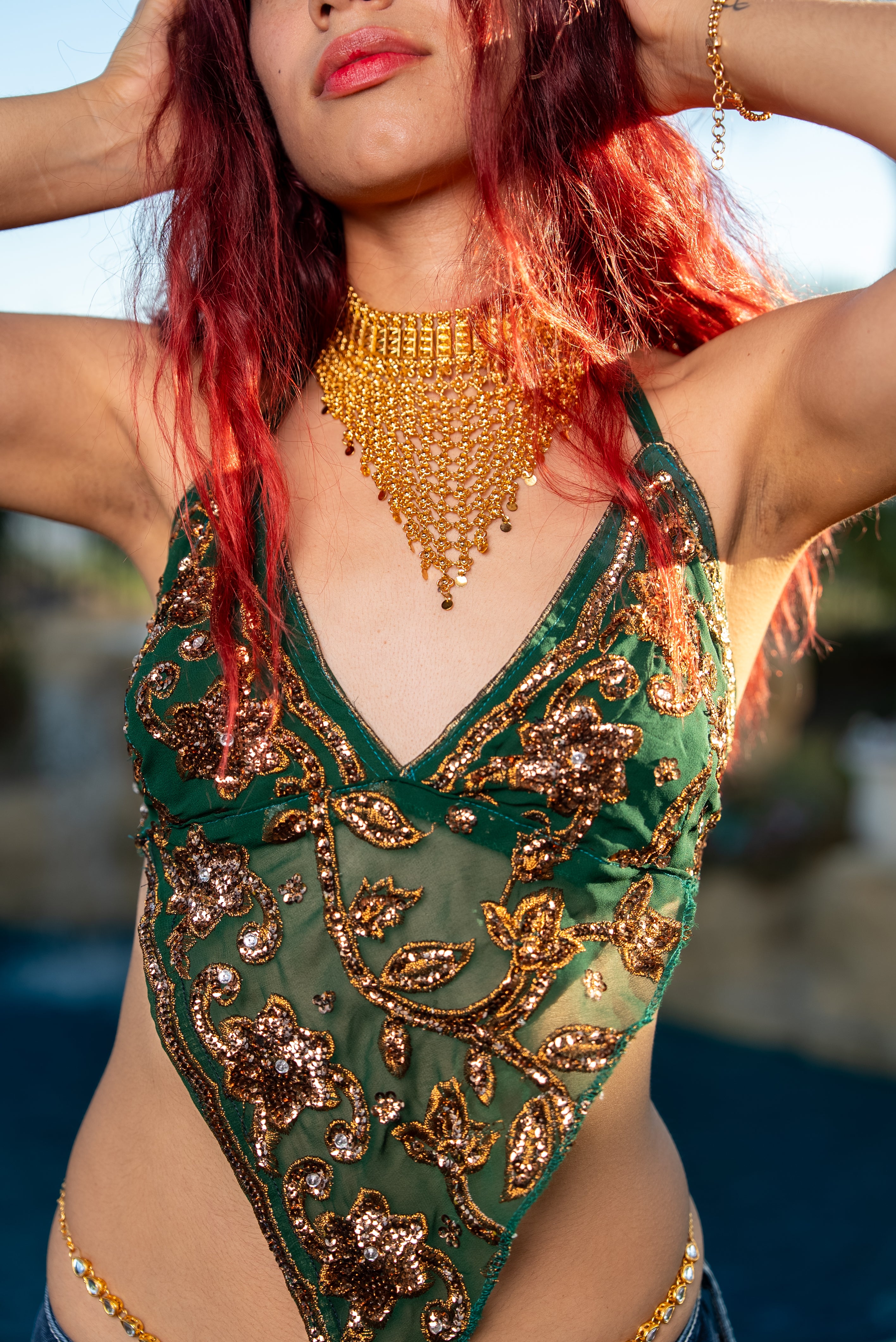 Tribal Triangle Drop Necklace
