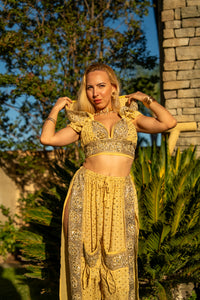 Butter Yellow Diamond Jasmine Set
