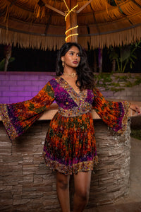 Purple Sunset Babydoll Dress