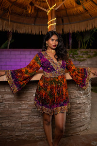 Purple Sunset Babydoll Dress