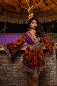 Purple Sunset Babydoll Dress