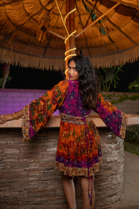 Purple Sunset Babydoll Dress