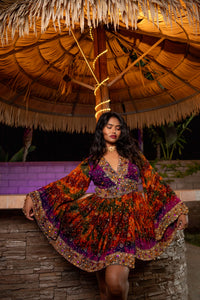 Purple Sunset Babydoll Dress