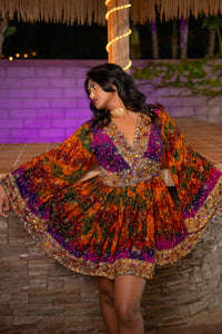 Purple Sunset Babydoll Dress