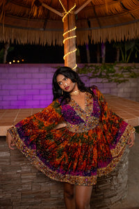 Purple Sunset Babydoll Dress