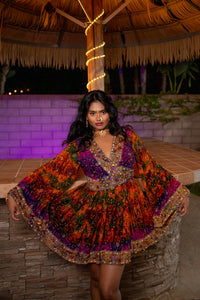 Purple Sunset Babydoll Dress