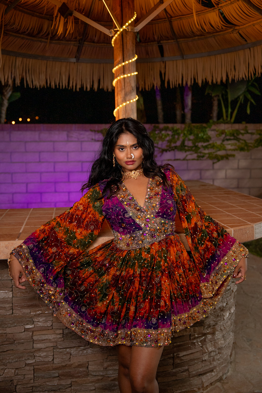 Purple Sunset Babydoll Dress