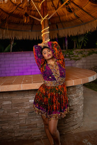 Purple Sunset Babydoll Dress