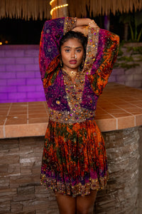 Purple Sunset Babydoll Dress