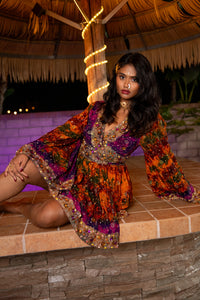 Purple Sunset Babydoll Dress