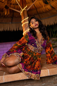 Purple Sunset Babydoll Dress