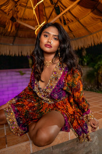 Purple Sunset Babydoll Dress