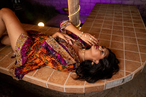 Purple Sunset Babydoll Dress