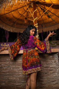 Purple Sunset Babydoll Dress