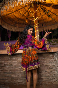 Purple Sunset Babydoll Dress