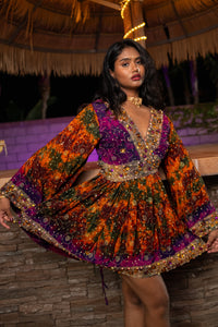 Purple Sunset Babydoll Dress