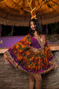Purple Sunset Babydoll Dress