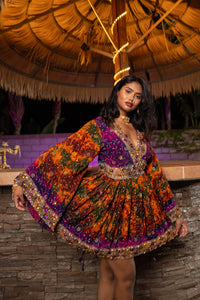 Purple Sunset Babydoll Dress