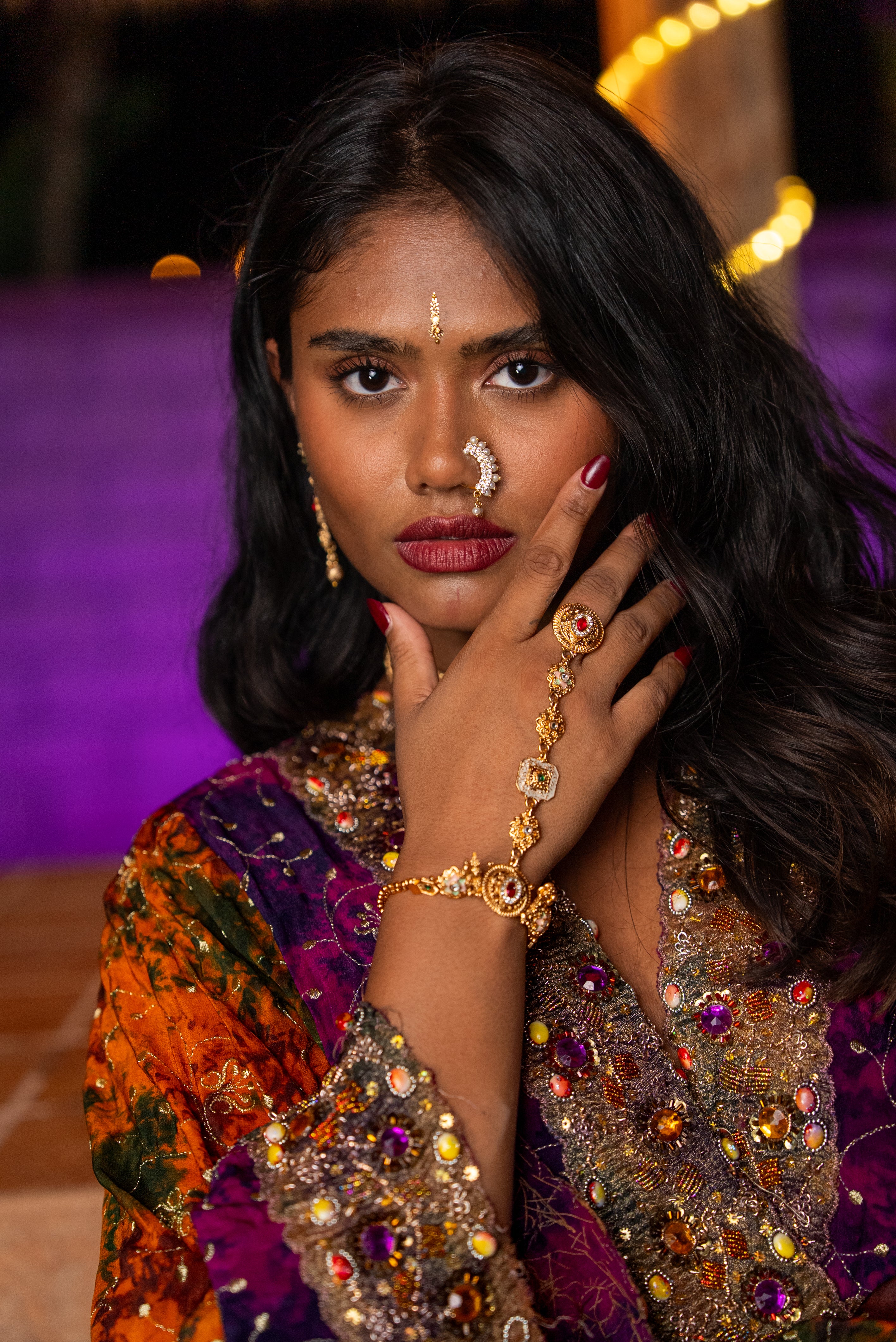 Golden Ruby Hand Chain Handchain