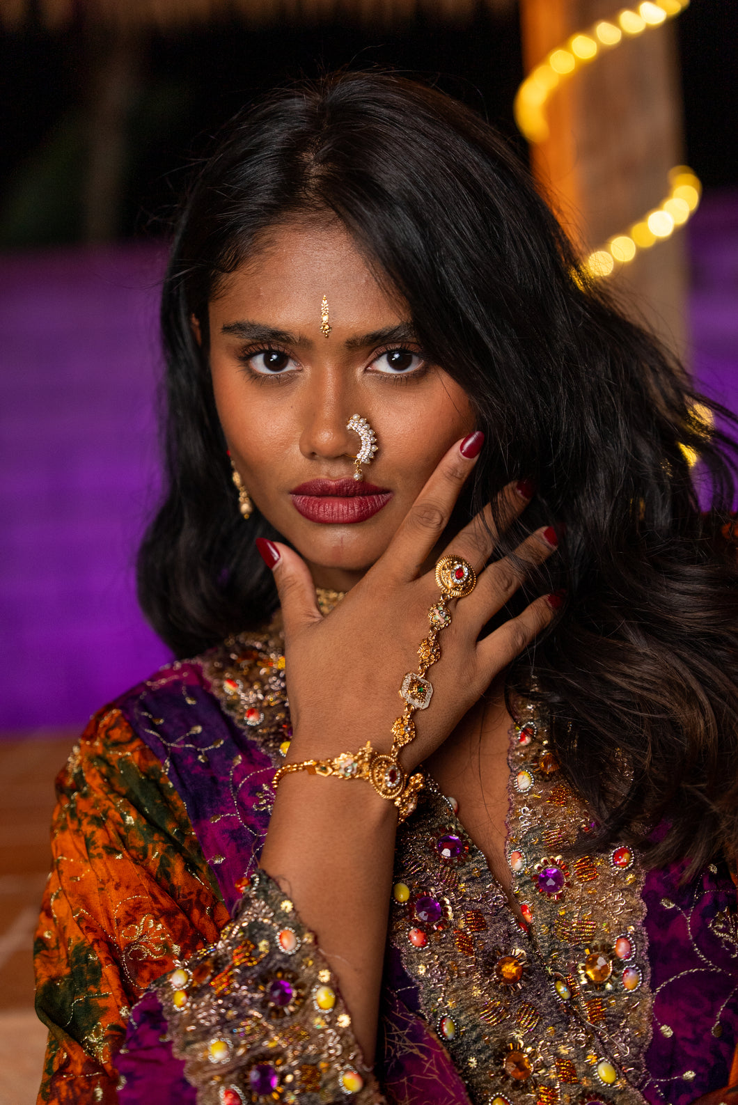 Golden Ruby Hand Chain Handchain