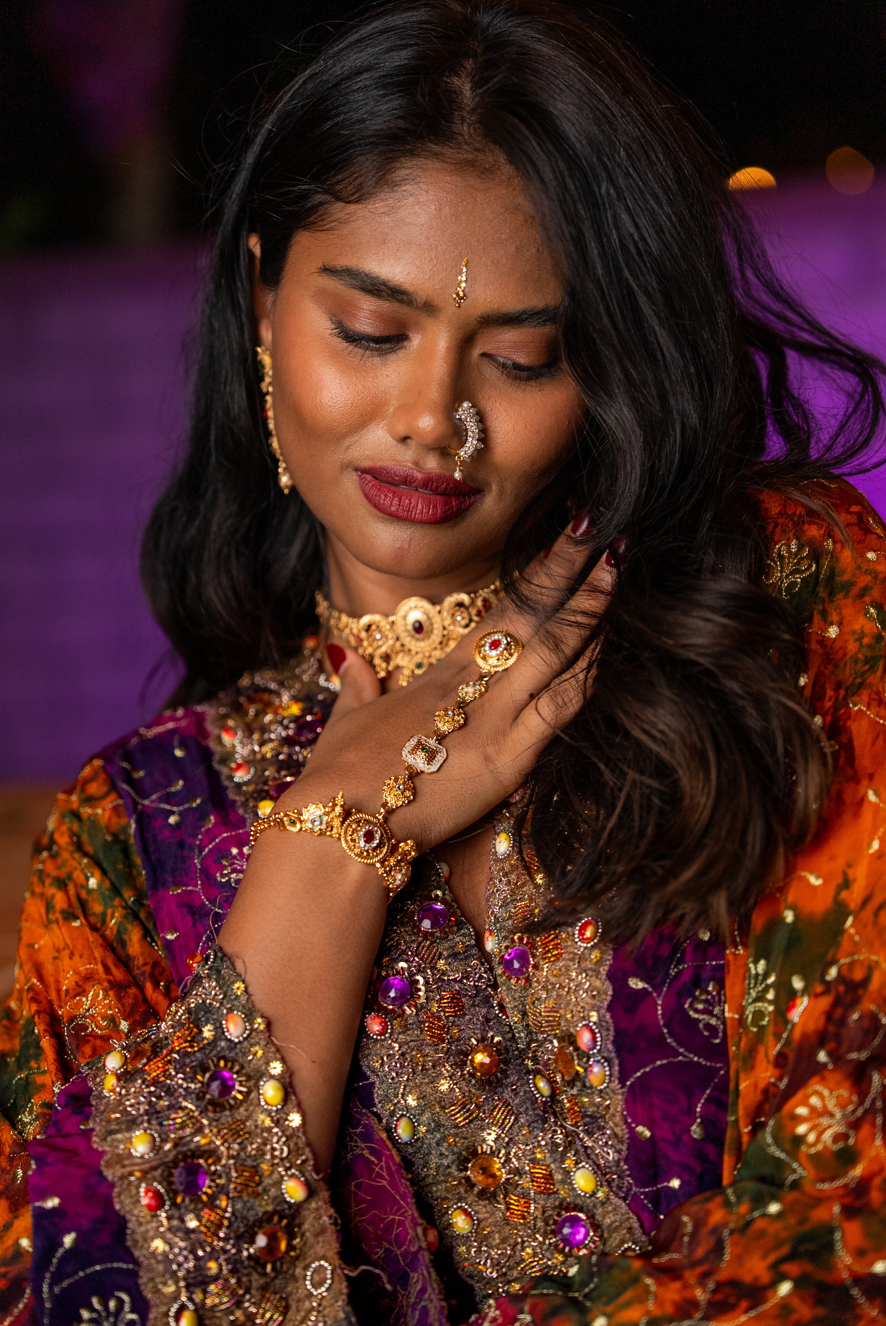 Golden Ruby Hand Chain Handchain