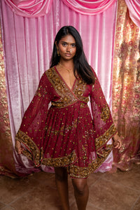 Golden Rose babydoll dress