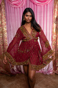 Golden Rose babydoll dress