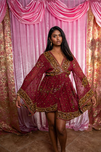 Golden Rose babydoll dress