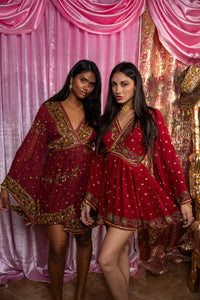 Golden Rose babydoll dress