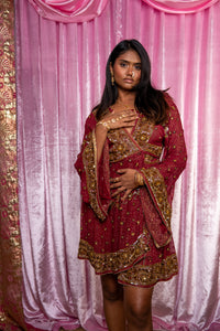 Golden Rose babydoll dress